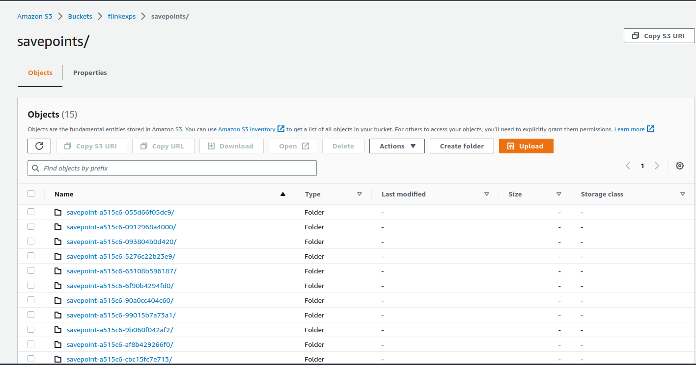 AWS S3 console